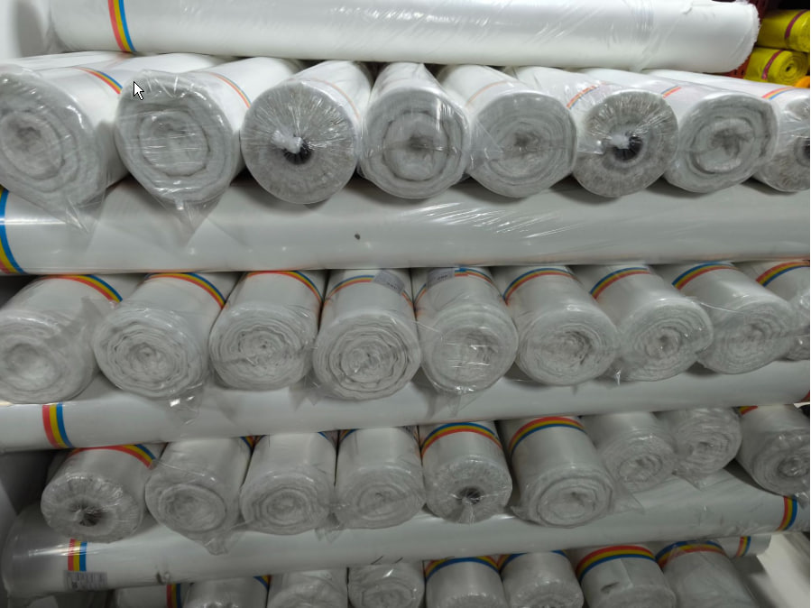 210D宽幅牛津布白色里布数码印花增白漂白抽绳袋布料收纳布料里衬